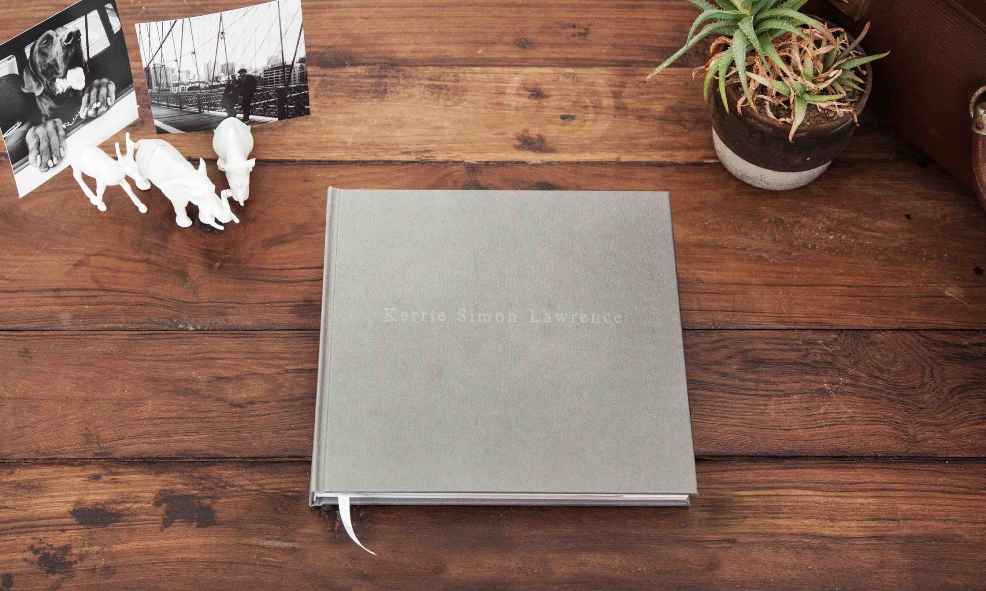 Debossed, personalised book cover.