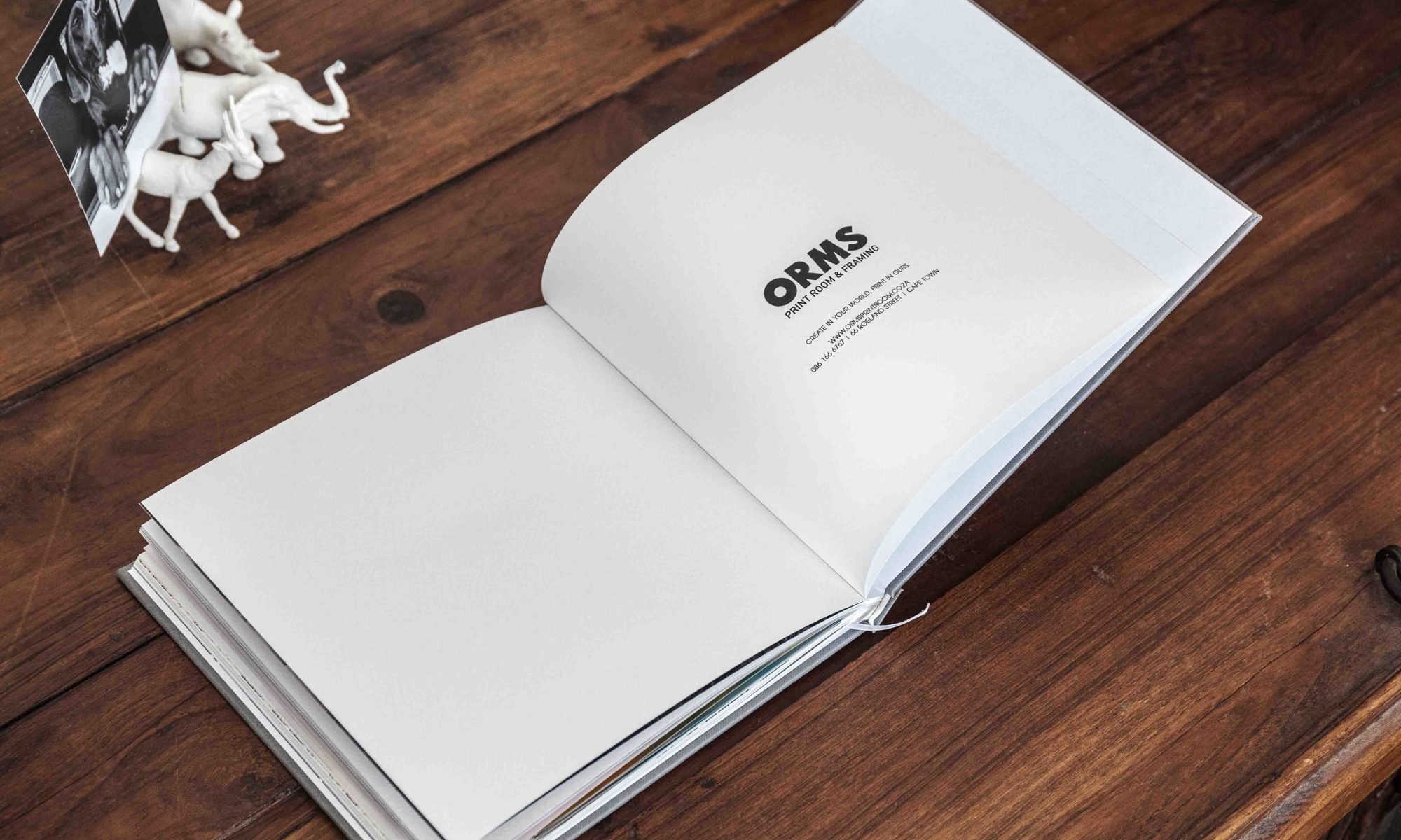 Orms details, slogan and call to action.